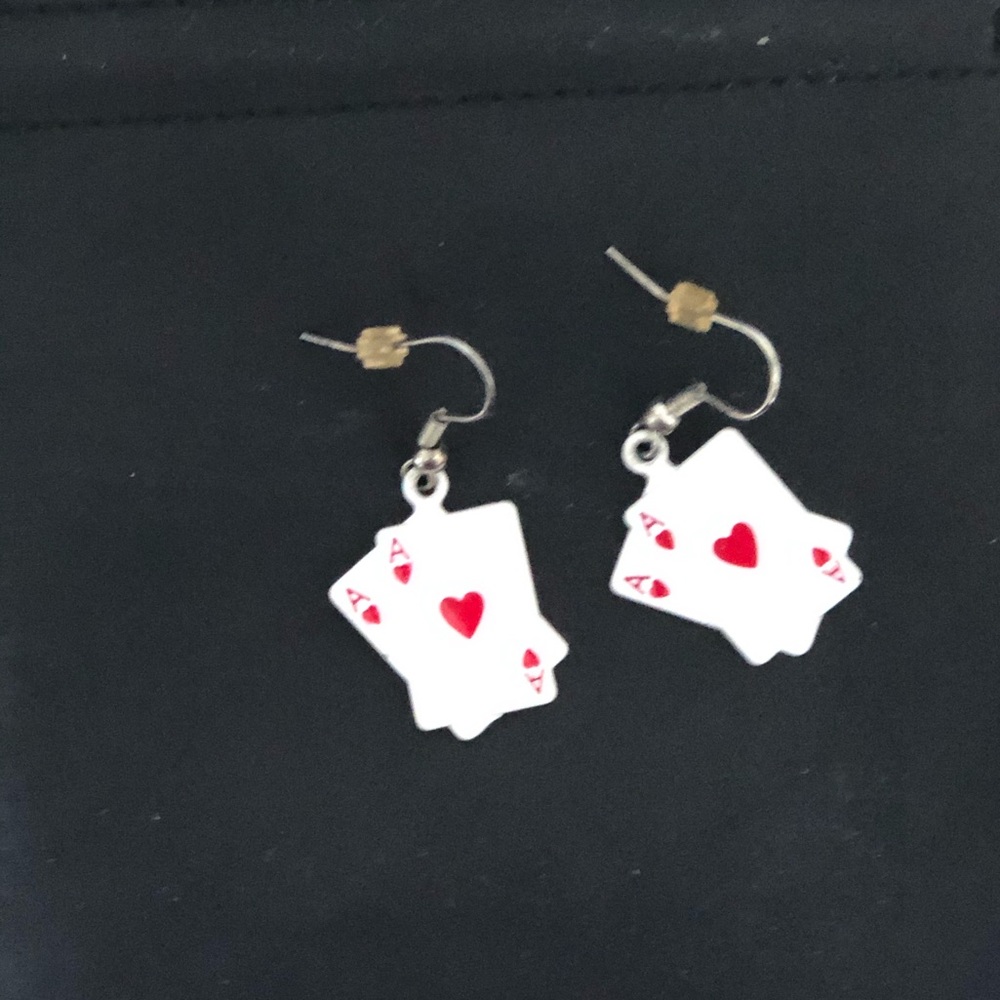 Vintage cards ear-rings ❤️